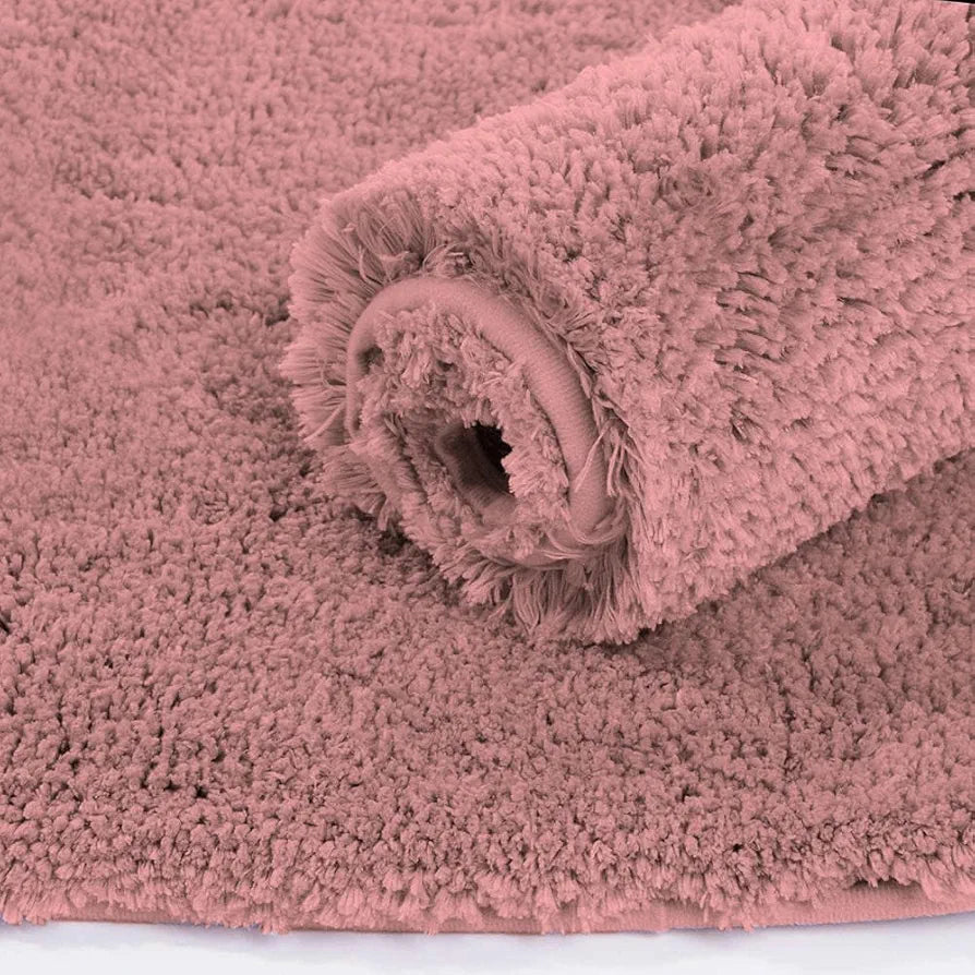 LUXE HOME INTERNATIONAL Bath Mat Super Soft Ultra Absorbent Rectangular Mat Microfibre 3200 GSM Door Mat For HOME/Kitchen/Bathroom/Bedroom/Kid'S Room Floor Mat  Pack Of 2, Pink