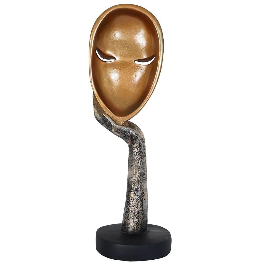 ZART Presents New Lady Face Golden Showpiece, Perfect for Living Room, Entrance of Your Home or Office