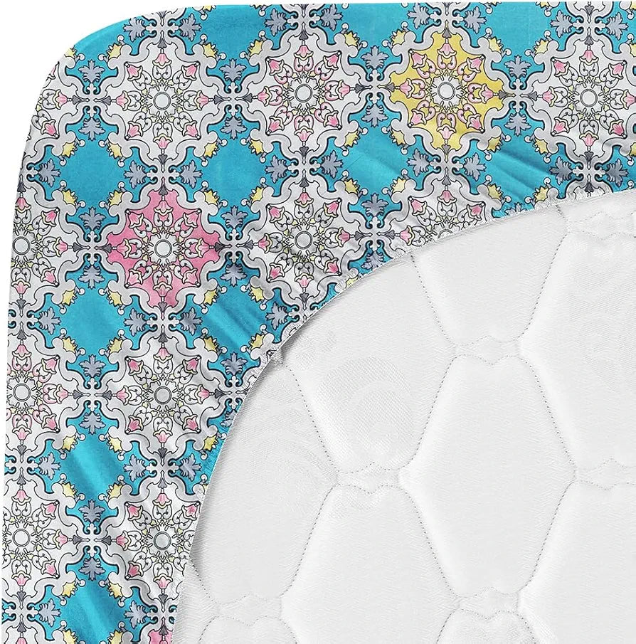 Premium Microfiber Elastic Fitted Bedsheets with 2 King Size Pillow Covers | Double Bed with All Around Elastic 180 TC Supersoft 