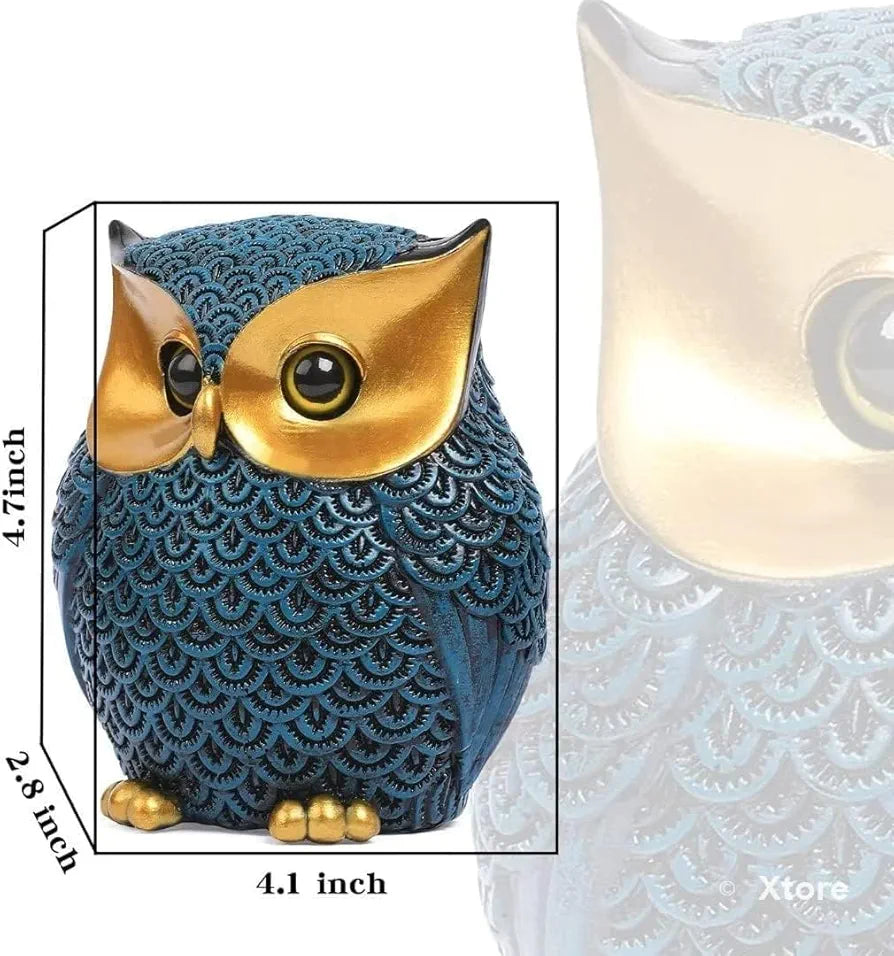 Xtore® Modern Classy Lucky Owl Resin Art Figure Showpiece , 1 Piece