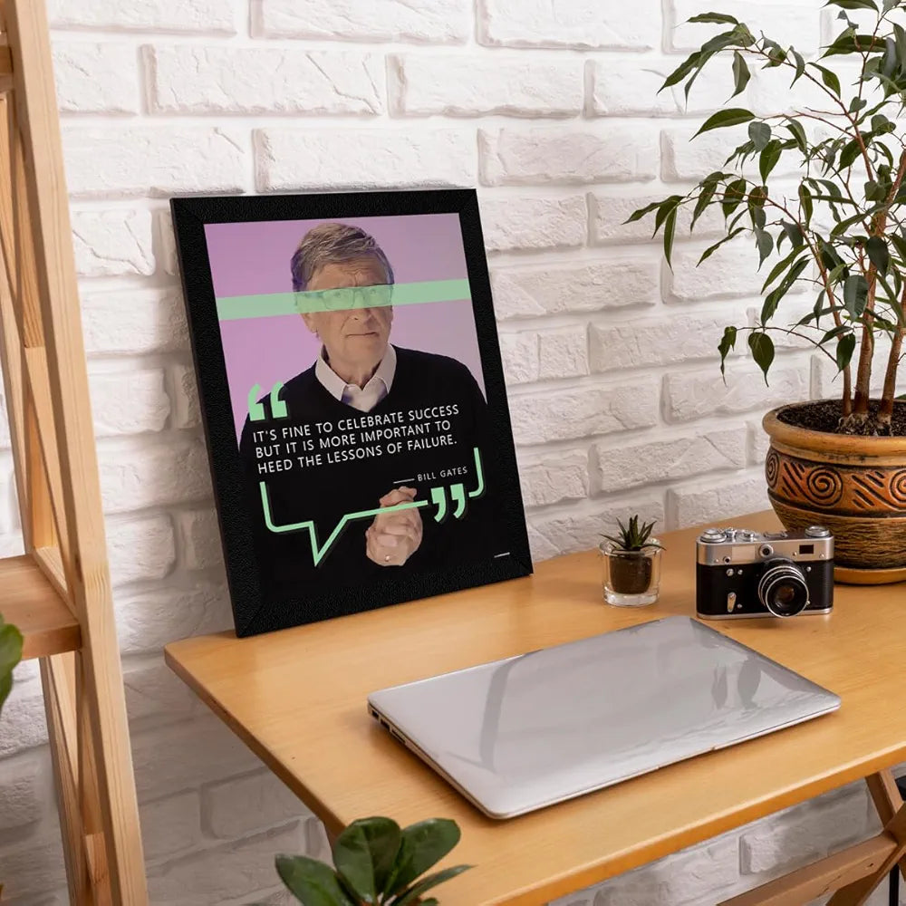 ArtX Paper Big Quote Wall Frame Art Painting, Multicolor, Inspirational, 10X13 inches each, 20 X 26 inches, Set of 4 