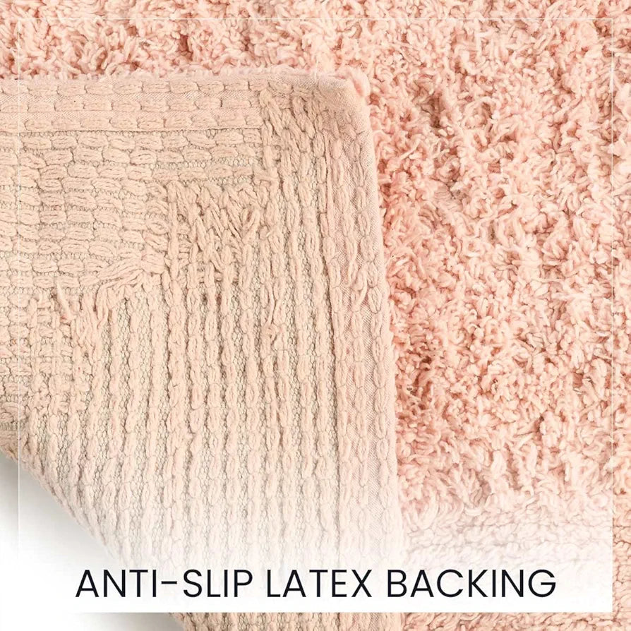 SASHAA WORLD Solid Anti Skid Bathmat and Contour Set ,