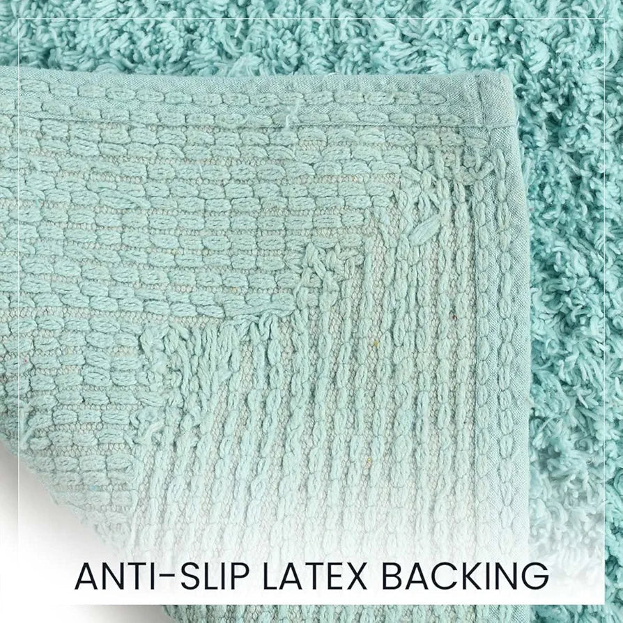 SASHAA WORLD Solid Anti Skid Bathmat and Contour Set 