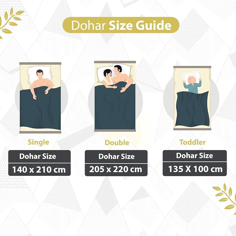 Divine Casa 120 GSM Microfiber Single Kids Dohar  | Soft & Lightweight Throw Blanket | Cozy & Breathable | All-Season Comfort | 140 x 100 CM | Geometric Triangles Pattern | Black & White