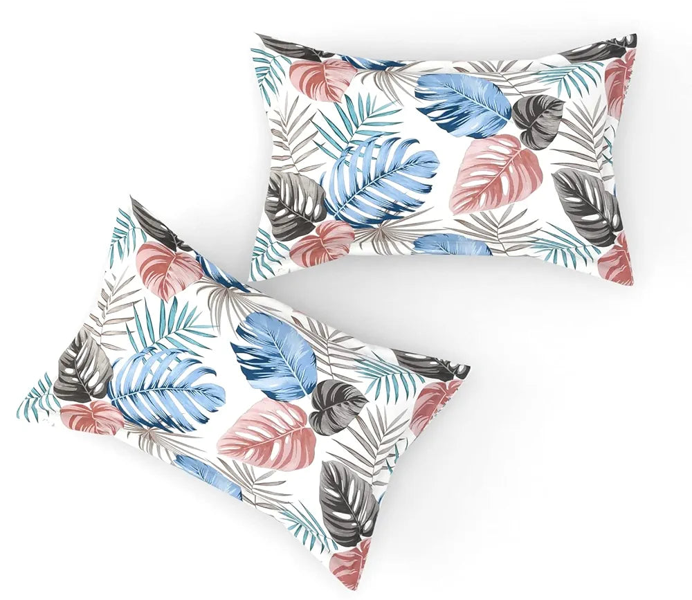 FRESH FROM LOOM Elastic Fitted Floral Bed Sheets King Size Bed With Two Pillow Cover | Soft Microfiber Bed Covers For Mattresses Tuck In | Fitted Bedsheet , 144 Tc