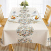 Urban Space Sicilia Table Linen Collection Premium 6 Seater, Anti Skid Table Cloth Colour White Paisley