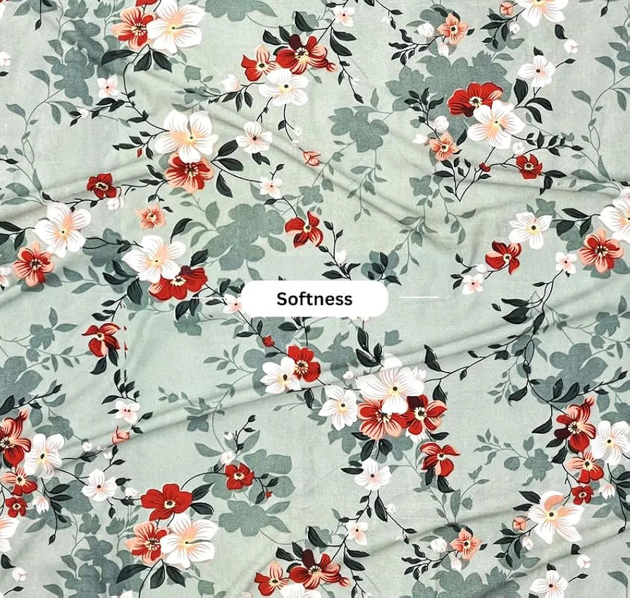 Waterproof Fitted Bedsheet for King Size 78x72+10 inch | Leakproof, Noiseless, Skin-Friendly | Elastic Bed Sheet with 2 Pillow Covers | Dustproof & Breathable -Grey & White