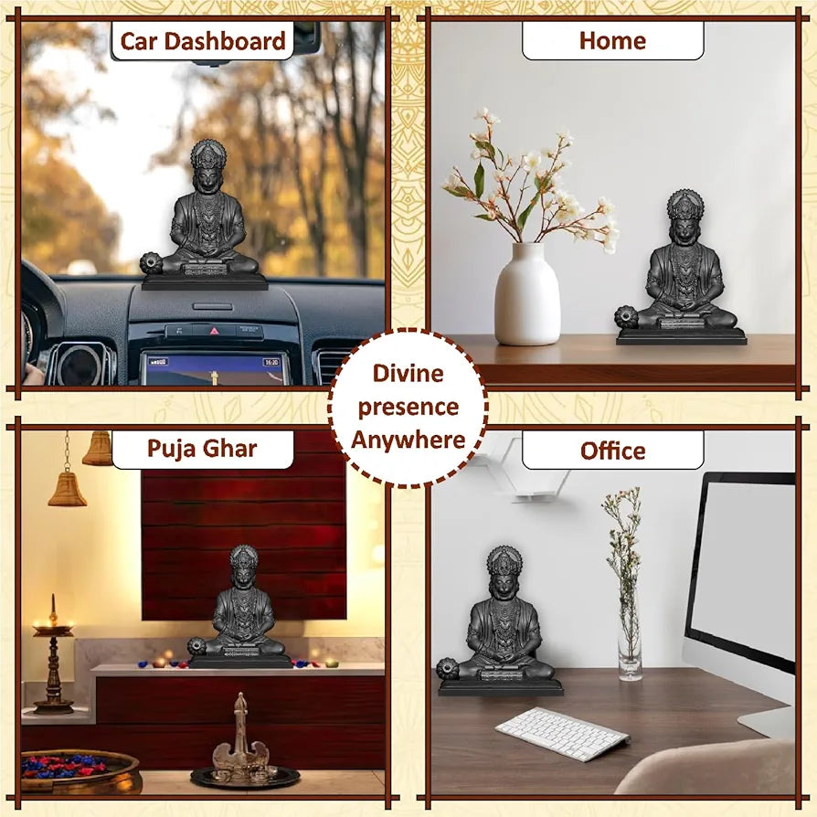 JD FRESH 4.5 Inch Bajrangbali Statue with Gada/Hanuman Ji/Sankat Mochan/God Idols for Home/Car Dashboard/Office Desk/Murti for Home Decor/Spiritual/Decorative Items/Gifts 