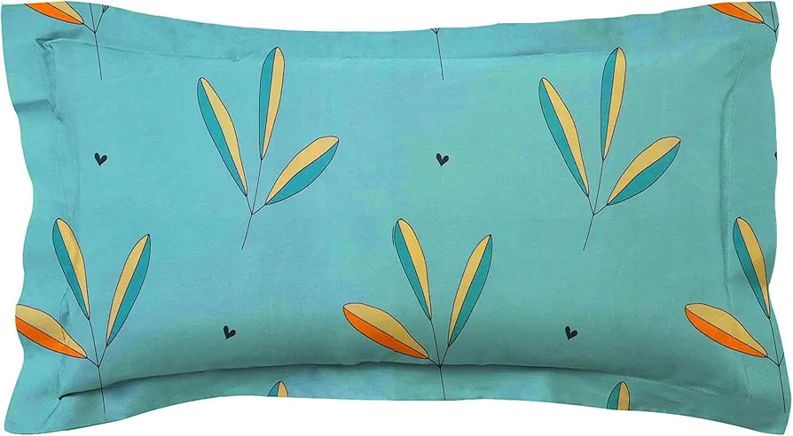 HOMEKART Microfiber 160 TC Flat Single Bedsheets for Summer Breathable | Wrinklefree  with 1 Pillow Covers 