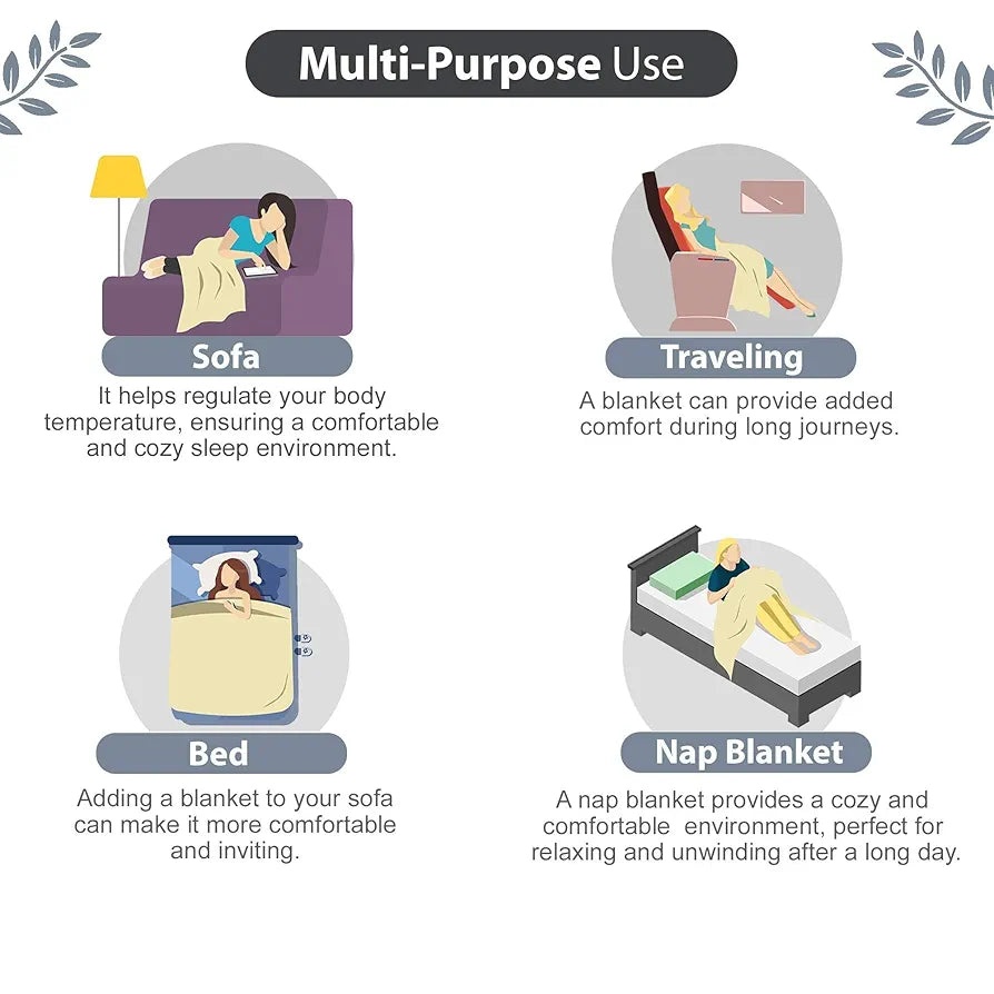 Divine Casa 120 GSM Microfiber Single Kids Dohar  | Soft & Lightweight Throw Blanket | Cozy & Breathable | All-Season Comfort | 140 x 100 CM | Geographic Pattern | Stonewash Grey