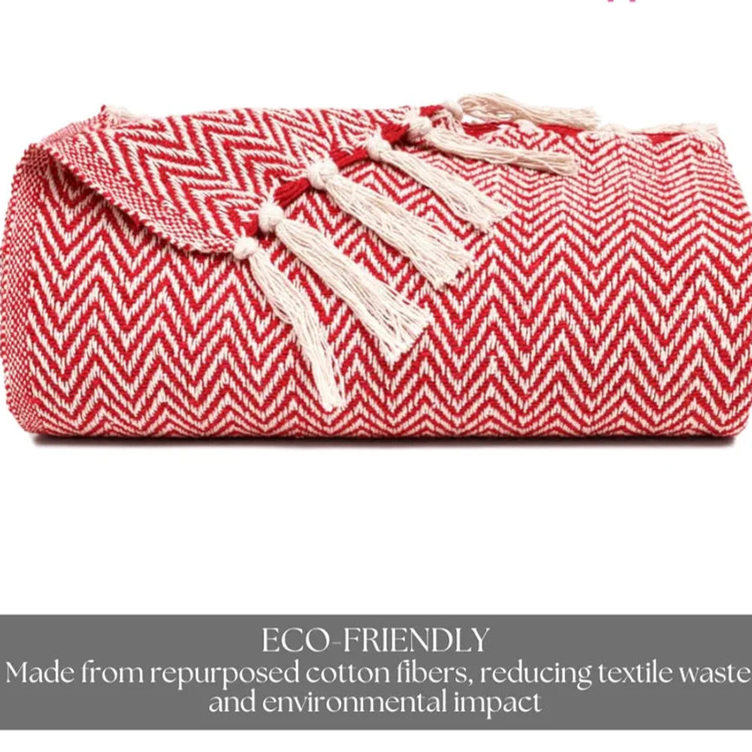 HOMADORN All Season Cotton Weaved Throw Blanket for Bed/Sofa 50x70 INCHES 