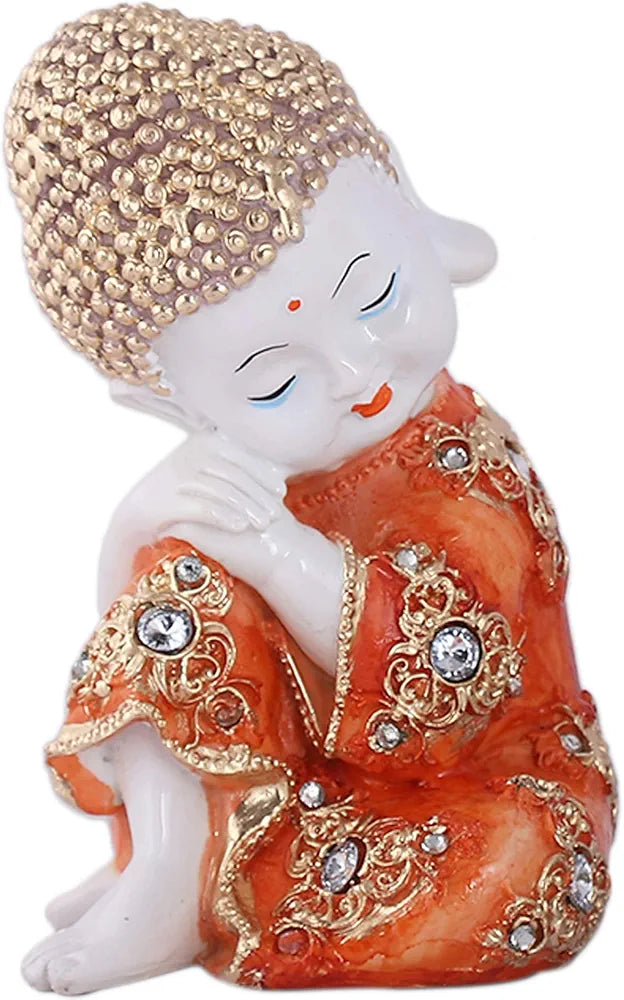 Mariner's Creation Resin, Marble Baby Buddha Statues Showpiece 