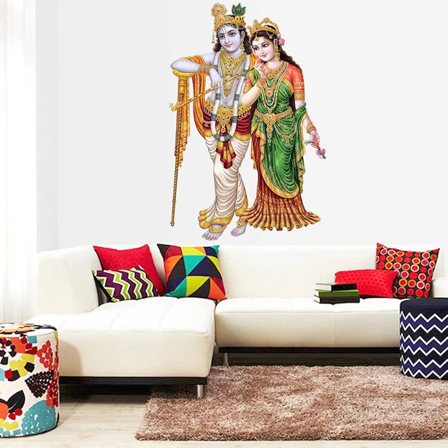 Rangoli White Glossy Vinyl Wall Sticker Premium Self-Adhesive Waterproof Decorative Wall Decal for Bedroom, Living Room, Office & Home Decoration Easy to Apply. Parent-7, Design-4
