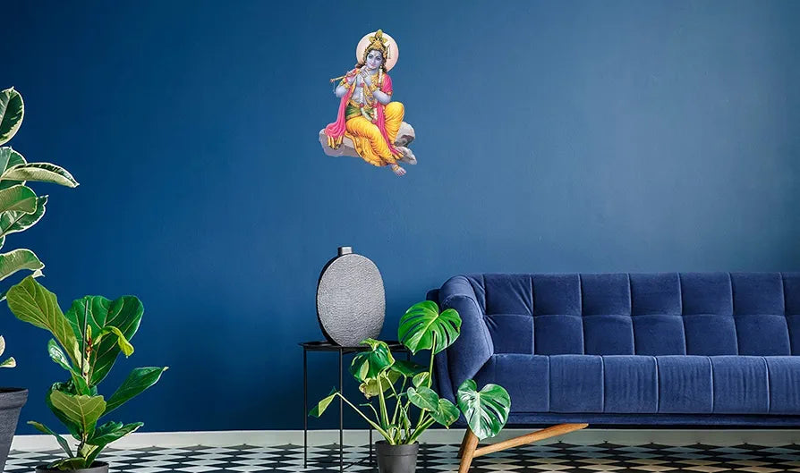 Rangoli White Glossy Vinyl Wall Sticker Premium Self-Adhesive Waterproof Decorative Wall Decal for Bedroom, Living Room, Office & Home Decoration Easy to Apply. Parent-4, Design-23