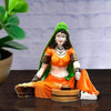 Karigaari India Hnadcrafted Polyresine Lady with Chakki Sculpture