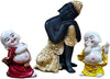 Mariner's Creation Polyresin Divine Resting Buddha Idol With Two Child Monks Showpiece for Home Decor