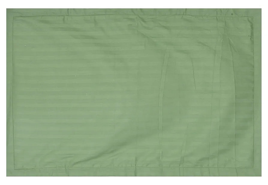 Trance Home Linen Zippered 100% Cotton 200TC Satin Stripe King Size Duvet Cover Quilt Cover Blanket Cover Razai Comforter Cover with 2 Pillow Covers 