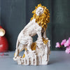 Ecraftindia Polyresin Lion Statue Climbing on Rock Animal Figurine Showpiece