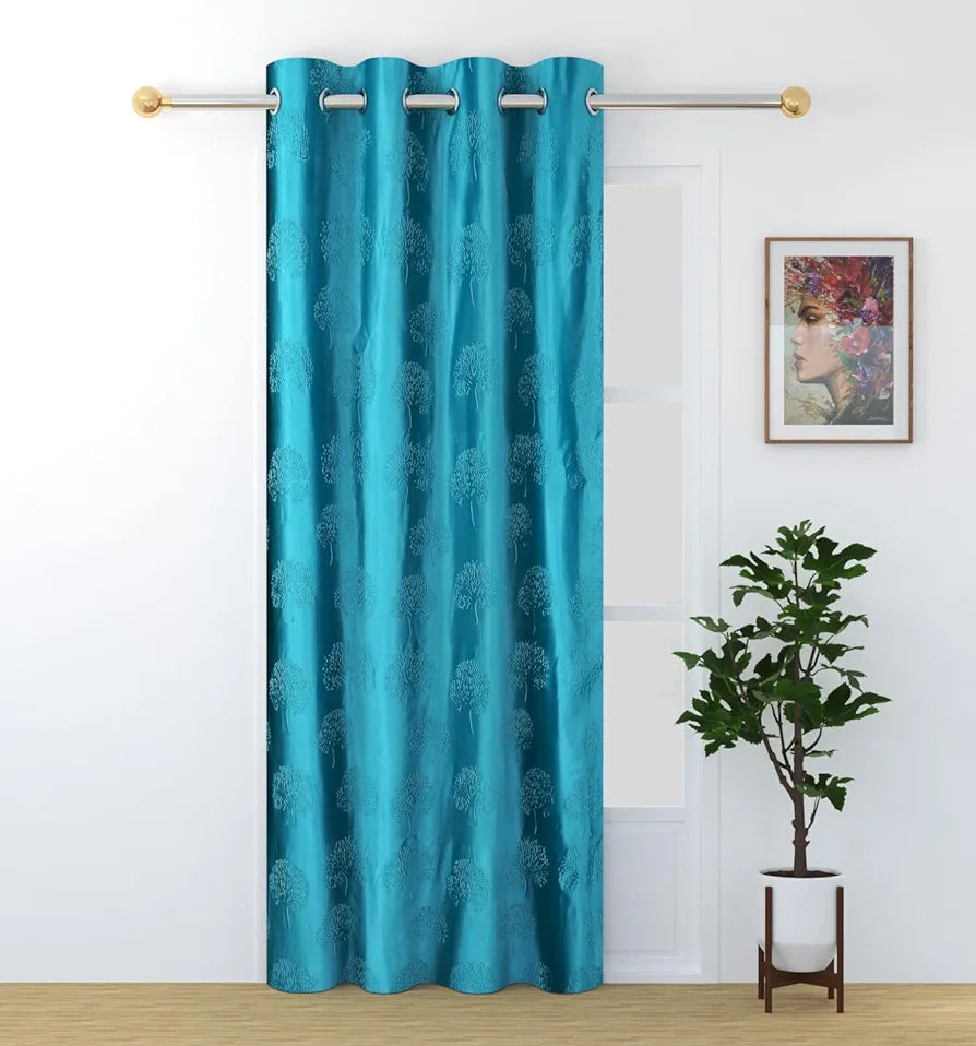 FRESH FROM LOOM Room Darkening Curtains For Door 12 Feet Long, Big Window Curtain Premium Polyester Punch Parda,Latest Modern Parde For Living Room Bedroom,Home Office Screens,Eyelet