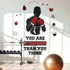 StickMe Gym Fitness Bodybuilding Office Sports Workout Boxing Inspirational Quotes Wall Sticker Premium Large - 140 x 120 cm