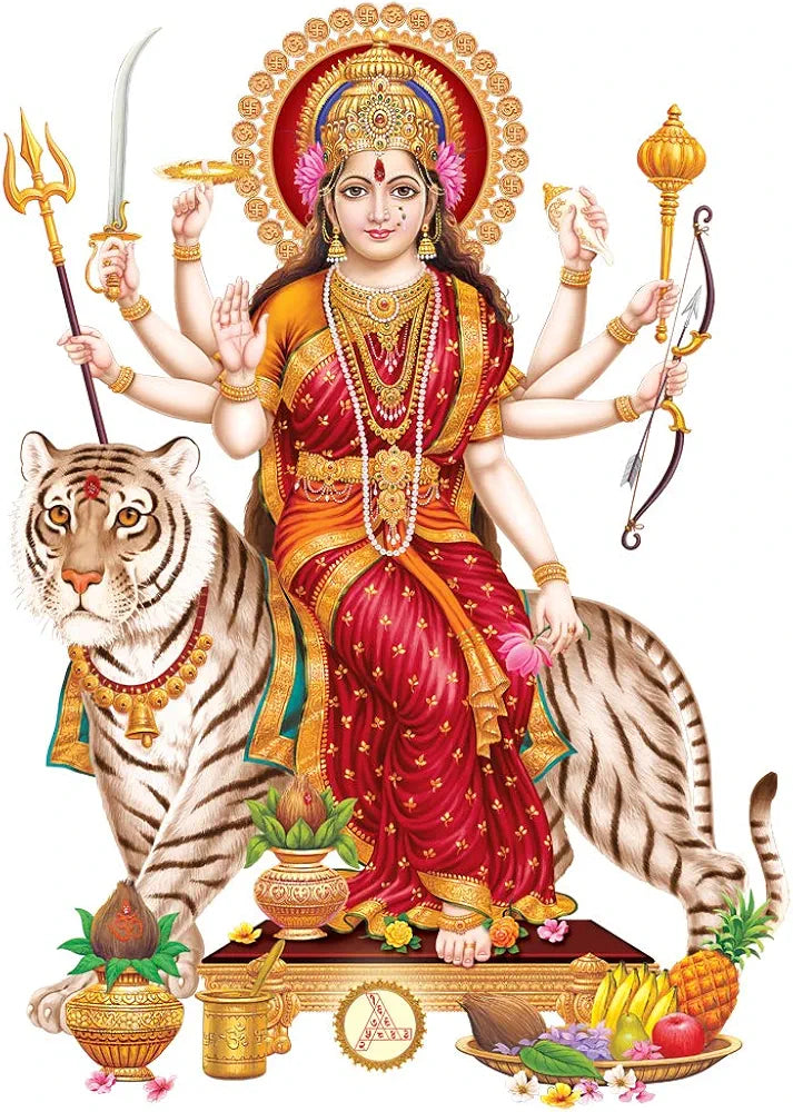 Rangoli White Glossy Vinyl Wall Sticker Premium Self-Adhesive Waterproof Decorative Wall Decal for Bedroom, Living Room, Office & Home Decoration Easy to Apply. Parent-6, Design-17