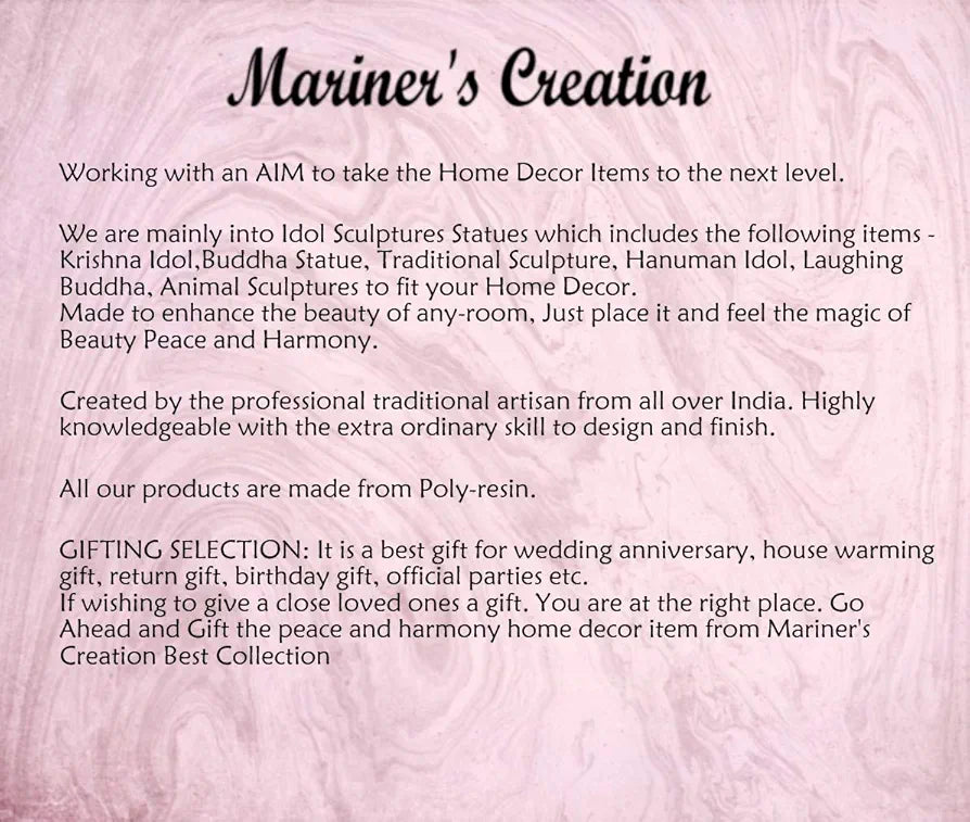 Mariner's Creation® Buddha Statue with Wooden Royal Tray for Home Decor | House Warming Gift …