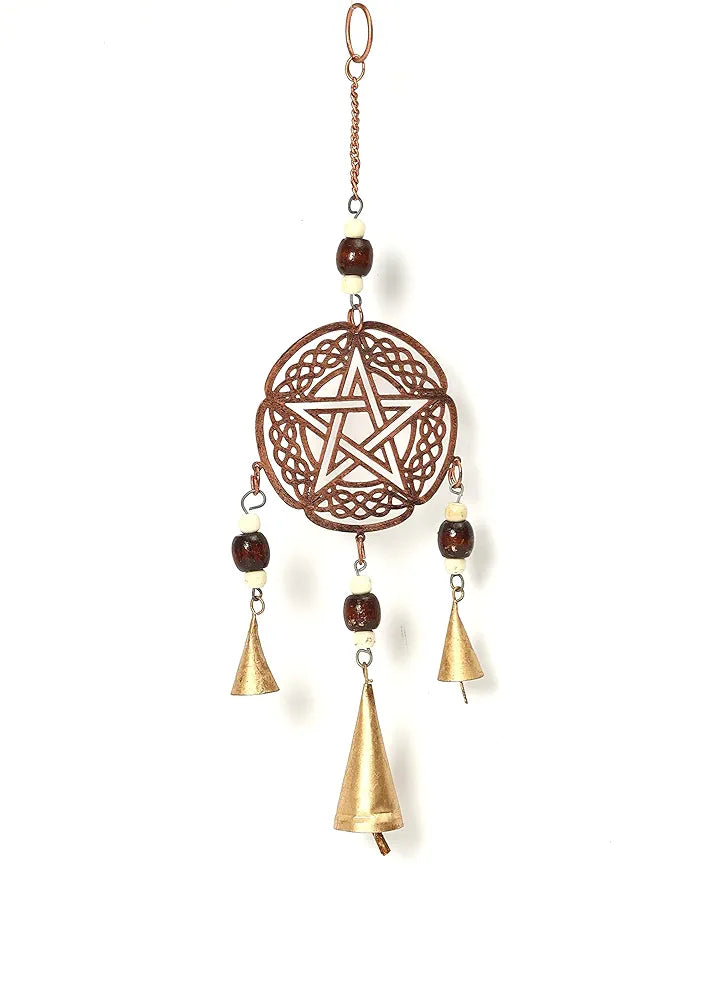DULI Metal Windchime Wall Hanging, Feng Shui, Wall Art, Wall Decor, PositiveVibes, Rustic Wall Hangings, Wall Art, Diwali Decor, Home Decor Hanging Bells 