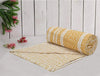 Trance Home Linen Pure Cotton Reversible Dohar Toddler Size Ac Quilt for Babies Colour Aztec Mustard Yellow