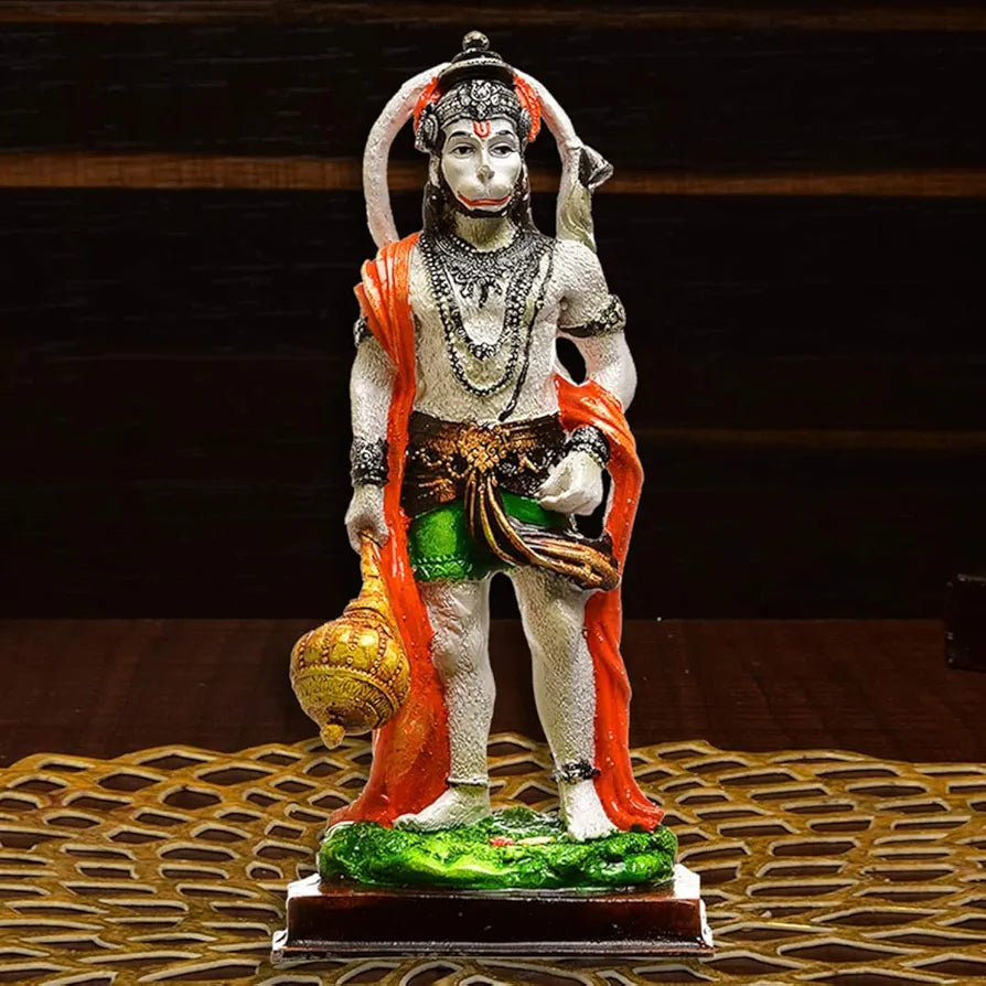 Karigaari Polyresine Multicolor Standing Hanuman Idol