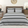 Layers Duracount Bedsheet Set for All Seasons Lightweight Moisture Absorbent 225 CVC King Size Gray Pattern