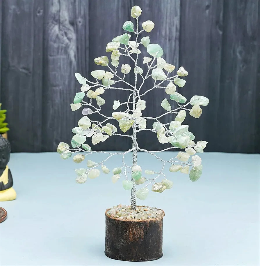 Crocon Green Jade Crystal Bonsai Tree | Feng Shui Home Decor for Luck & Positivity | Unique Gift for Housewarming, Anniversary, Birthday & Office Table Decoration