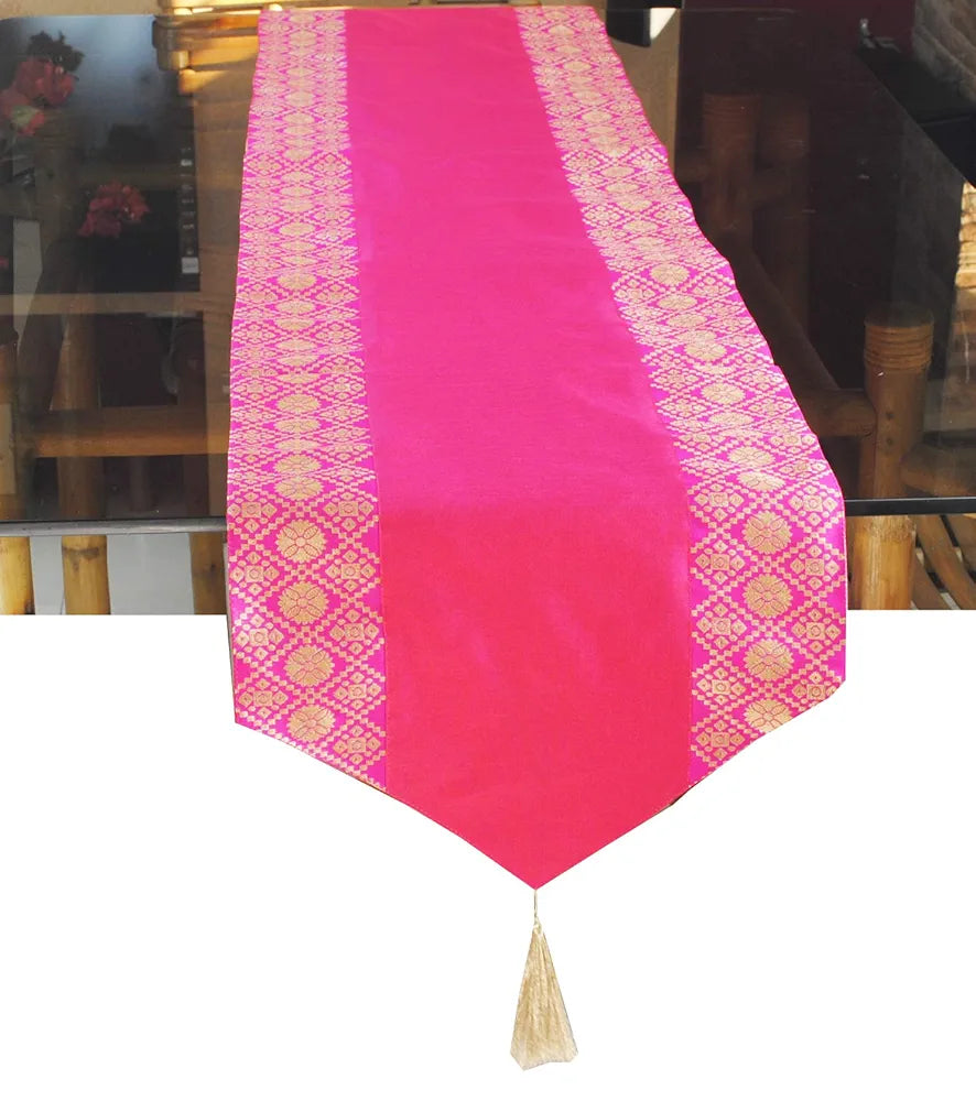 PINK PARROT-Designer Durable Dopian Silk Table Runner 12x70 1 pc