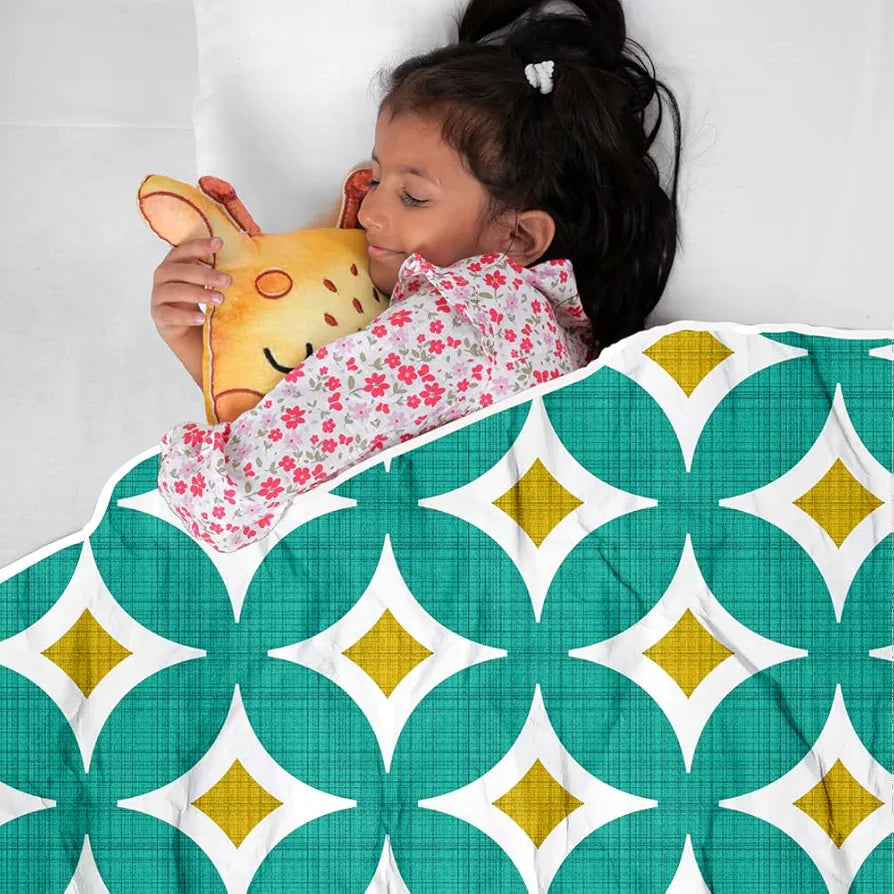 Divine Casa Cotton 120 GSM New Born All Season Ultrasoft Reversible Single Baby Blanket for Babies 