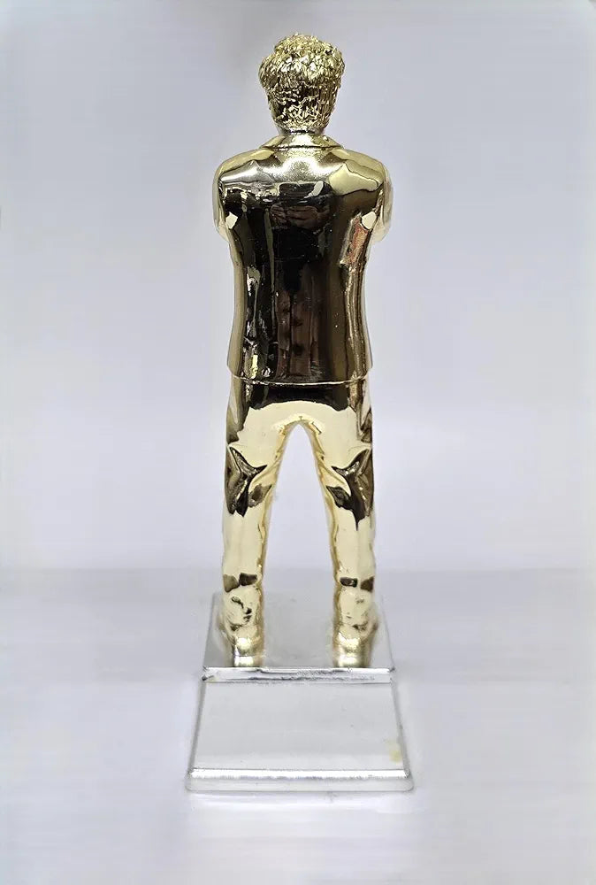 Gold Art India Best Father Figurine Gold & Silver Plated | World's Best Father | Trophy for Father | Fathers Birthday | Study Table | Fathers Office Desk , 9'' Inch