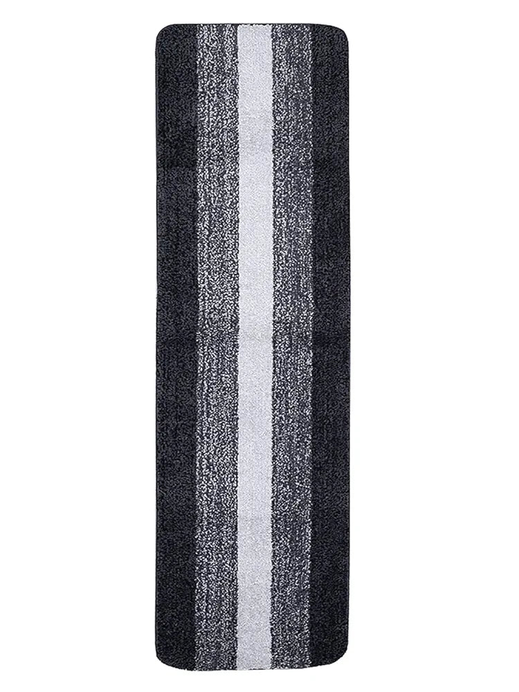 SARAL HOME EASY LIVING Microfiber Striped Rectangle Anti-Skid Runner|Soft & Super Absorbent, Washable Multipurpose Bedside Runner for Home/Kitchen/Lobby/Office Entrance, 50X100 CM|Pack of 1 