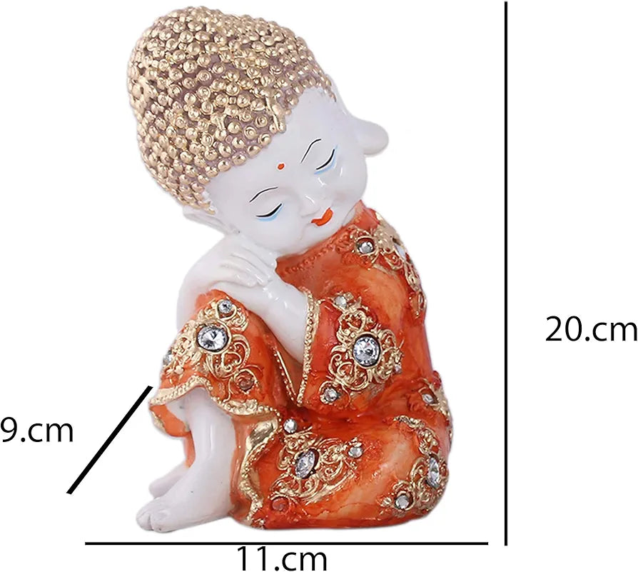 Mariner's Creation Resin, Marble Baby Buddha Statues Showpiece 