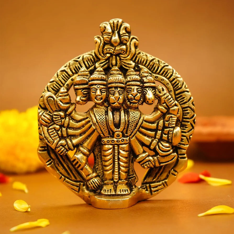 Ekhasa Pure Brass Panchmukhi Hanuman - Swadesii