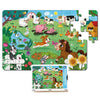 Mini Leaves Farm Animal Puzzle | Premium Wooden Floor Puzzle for Kids | Puzzle Set With Wooden Box  | 48 Pieces