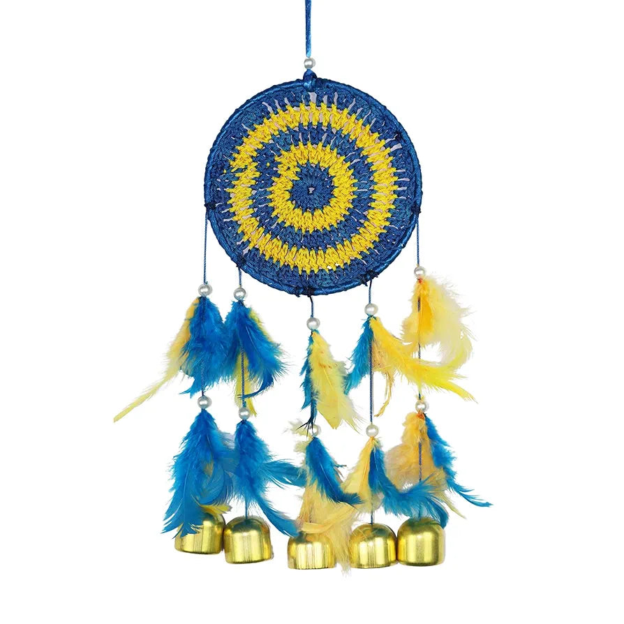 RPH Handicrafts Wind Chime 5 Bell Dream Catcher for Wall Decor, Bedroom, Balcony, Garden, Kids Room  Small 
