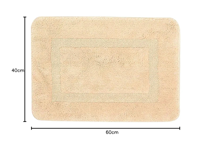SARAL HOME EASY LIVING Cotton Anti Slip Bathmat Set with Contour- 
