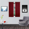 Divine Casa Premium Micro Satin Semi Blackout Window Curtains Solid Design Size 5 Feet Stylish & Light Filtering Colour Deep Maroon (Pack of 2)