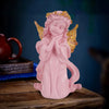 Zart Angel Girl Showpiece for Home Decor Winged Fairy Statue Angel Pink SHG