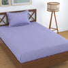 Homefab India 160 TC Stripe Glace Cotton Single BedSheet with 1 Pillow Cover Purple