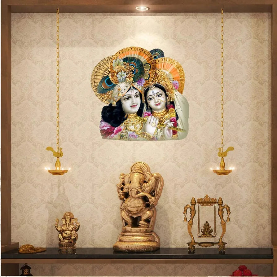 Rangoli White Glossy Vinyl Wall Sticker Premium Self-Adhesive Waterproof Decorative Wall Decal for Bedroom, Living Room, Office & Home Decoration Easy to Apply. Parent-5, Design-14