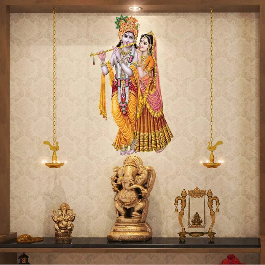 Rangoli White Glossy Vinyl Wall Sticker Premium Self-Adhesive Waterproof Decorative Wall Decal for Bedroom, Living Room, Office & Home Decoration Easy to Apply. Parent-7, Design-9