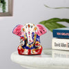 Shri Handicrafts Blessing Lord Ganesha With Metal Meenakari Painting Car Dashboard Idol Small Ganpati Statue for Puja Temple Office Gifts