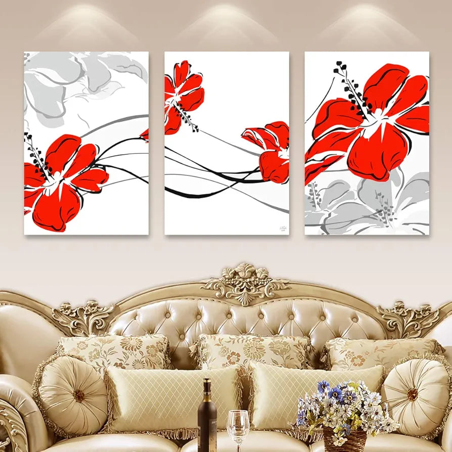 Rangoli MDF 3 Pcs Wall Poster 12x18 Inch Decorative Wall Art for Home, Office, Living Room. P-4, Design-2