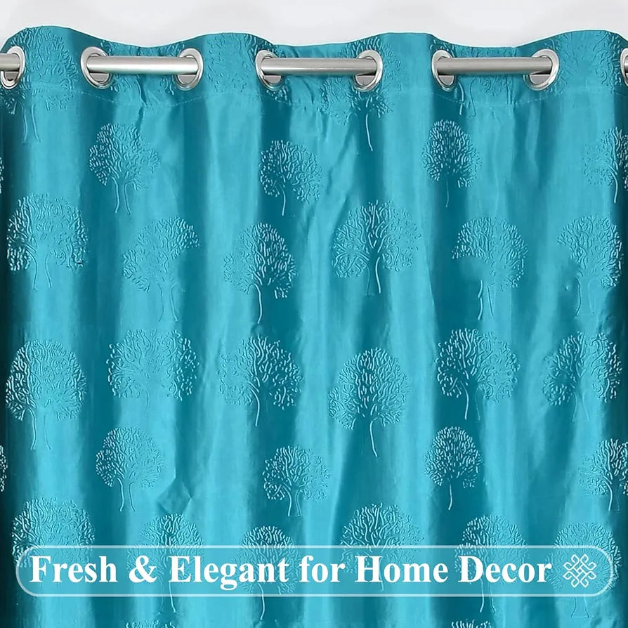 FRESH FROM LOOM Blackout Curtains 8 Feet Long|Door Window Curtain|Premium Polyester Punch Parda|Latest Modern Parde For Living Room Bedroom|Home Screens|Grommet Curtains Ring