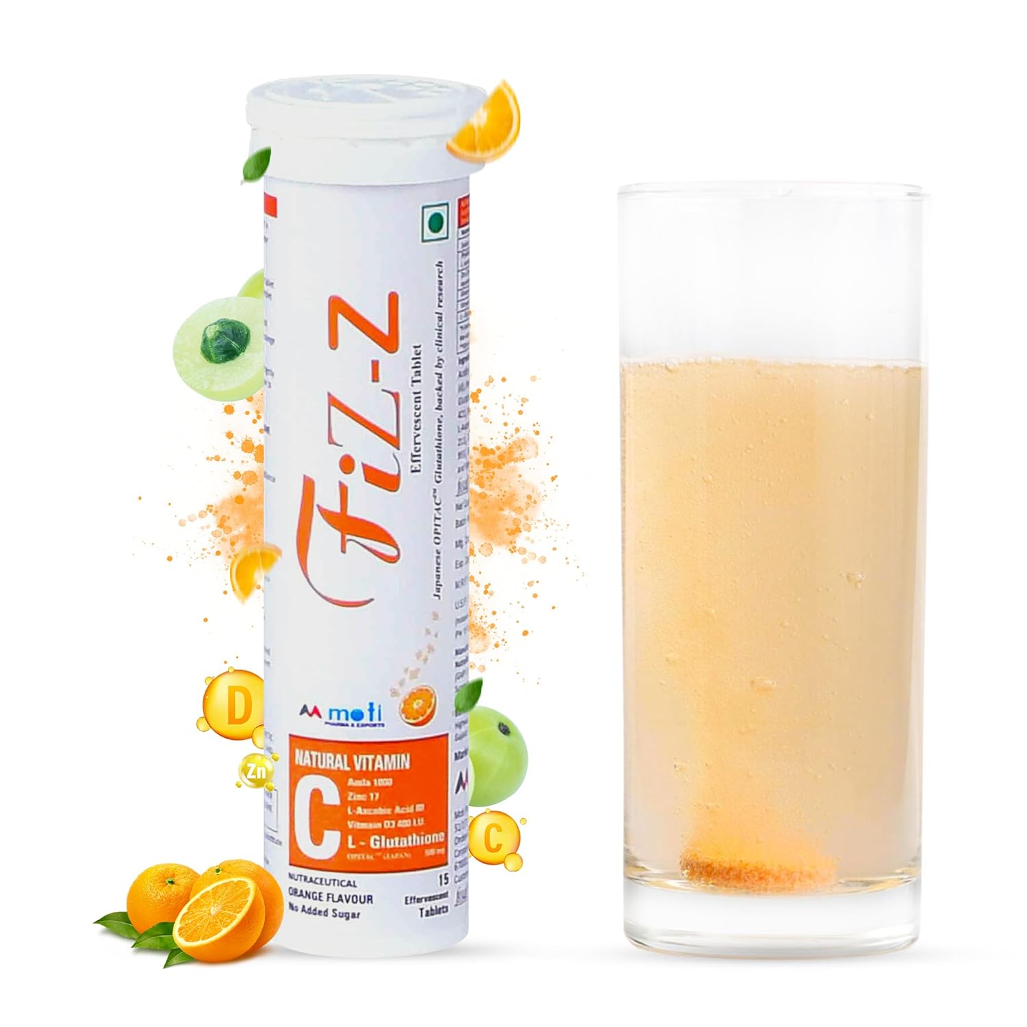 Moti Pharma Exports Japanese Glutathione and Vitamin C - 15 Effervesce