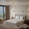 Stoa Paris Satin Bedsheet Super King Size Bed, Premium Bedding Set with 2 Pillow Cover Colour Off White